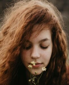 Telugu poetry - girl with flower